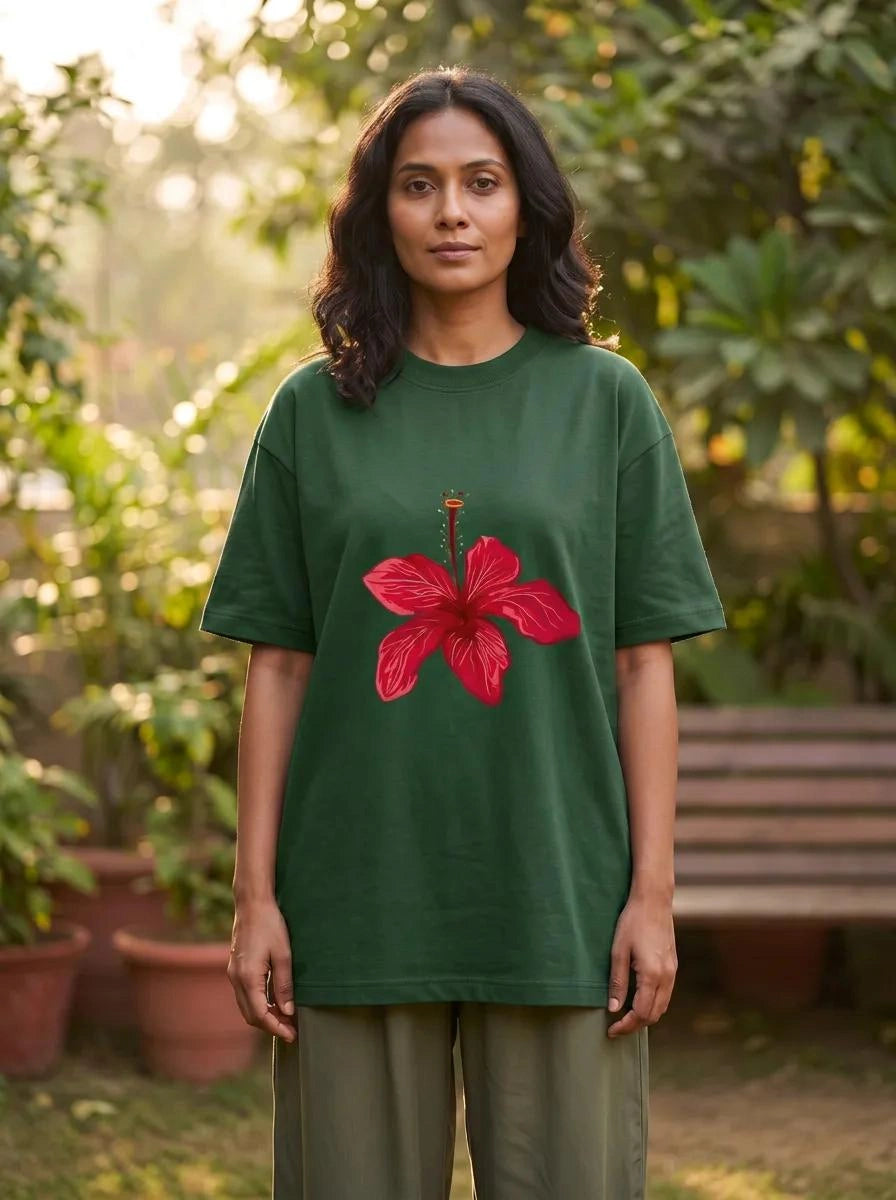 गुड़हल - Oversized Tshirt