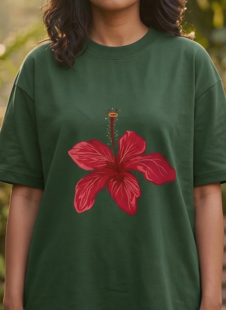 गुड़हल - Oversized Tshirt