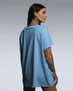 Blue flower - oversized tshirt - lux