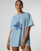 Blue Flower Oversized Tshirt - Urban Theory