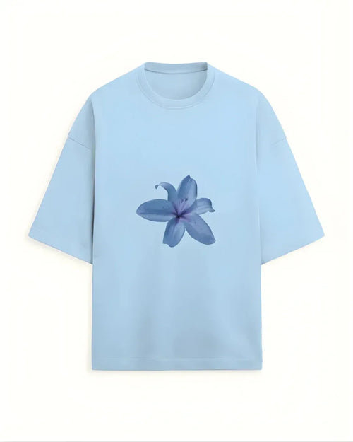 Blue Flower Oversized Tshirt - Urban Theory