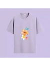 Light gray breathe oversized tee by urban theory with vibrant watercolor floral starfish design in tropical vibes style
