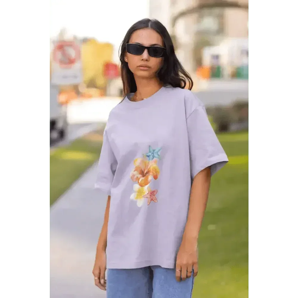 Breathe Oversized Tee Tropical Vibes - Urban Theory