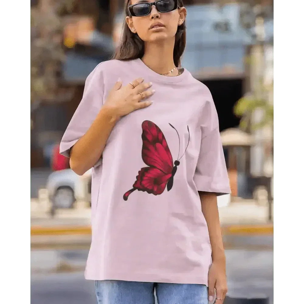 Butterfly Quiet Power Oversized Tee - Urban Theory