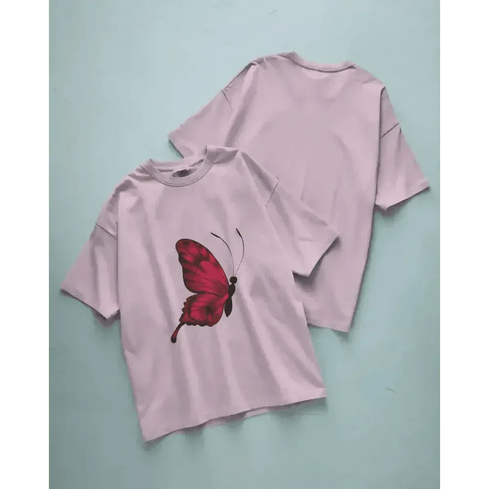 Butterfly Quiet Power Oversized Tee - Urban Theory