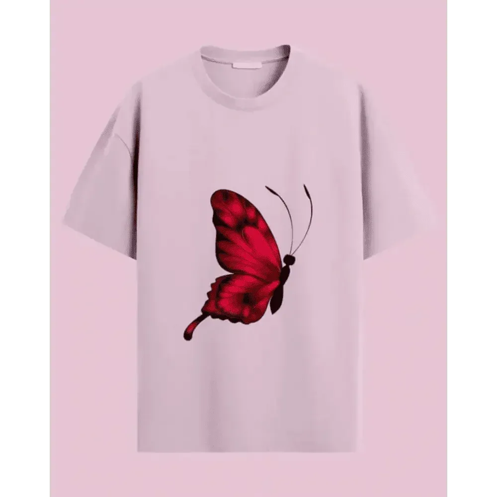Butterfly Quiet Power Oversized Tee - Urban Theory