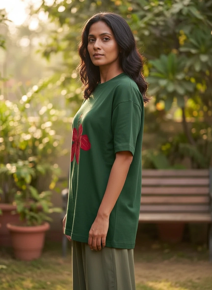 गुड़हल - Oversized Tshirt