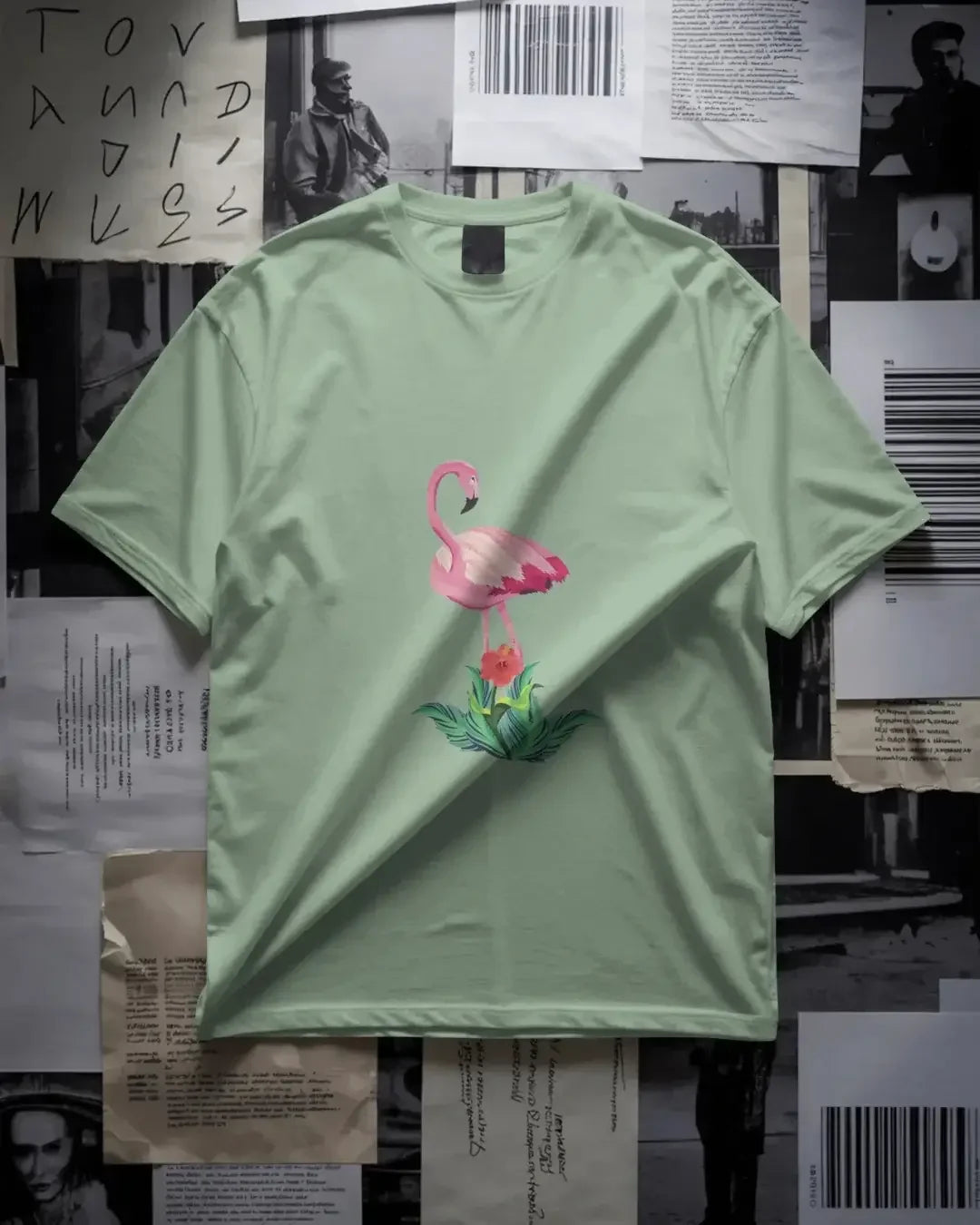 Exquisite flamingo - oversized tshirt - lux