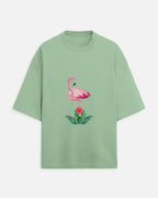 Exquisite flamingo - oversized tshirt - lux