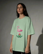 Exquisite flamingo - oversized tshirt - lux