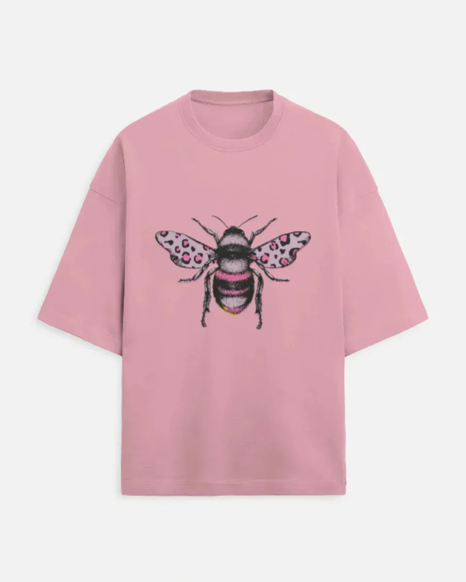 Feminine Bee Oversized Tshirt - Urban Theory