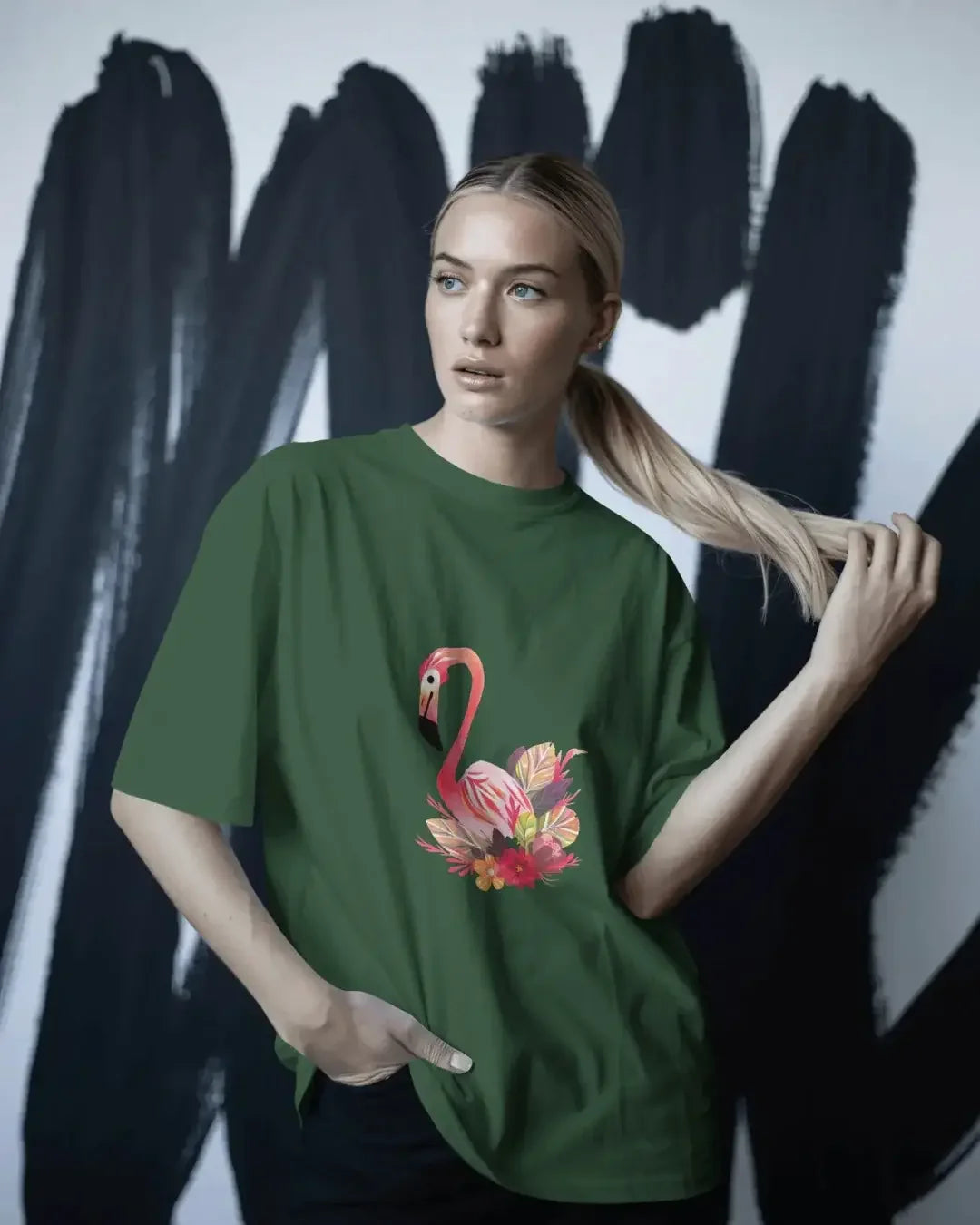 Flamingo amour - oversized tshirt - lux