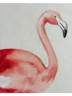 Pink flamingo watercolor print on soft fabric, stylish women's apparel design