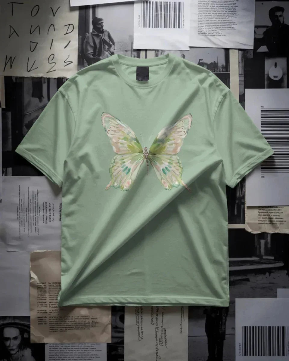Jade Butterfly Oversized Tshirt - Urban Theory