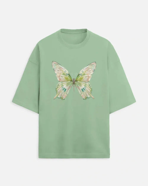 Jade Butterfly Oversized Tshirt - Urban Theory