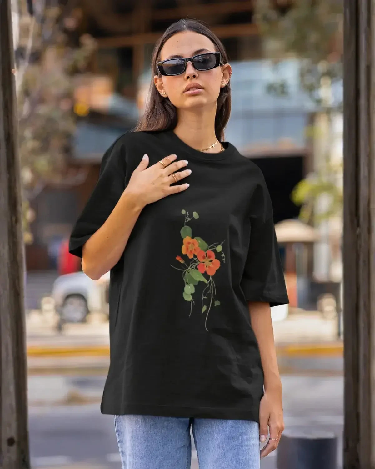 Present in bloom - oversized tshirt