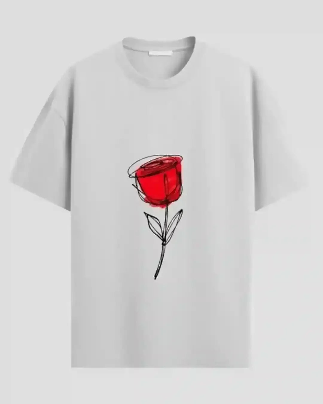 Untouched rose - oversized tshirt
