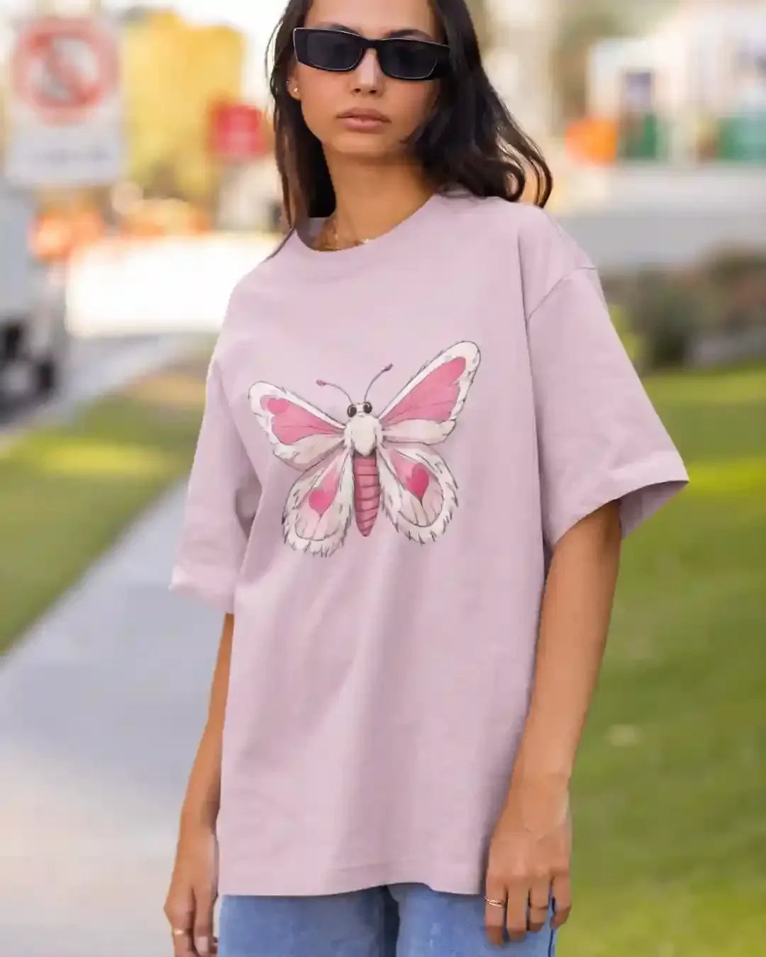 Whimsical butterfly - oversized tshirt